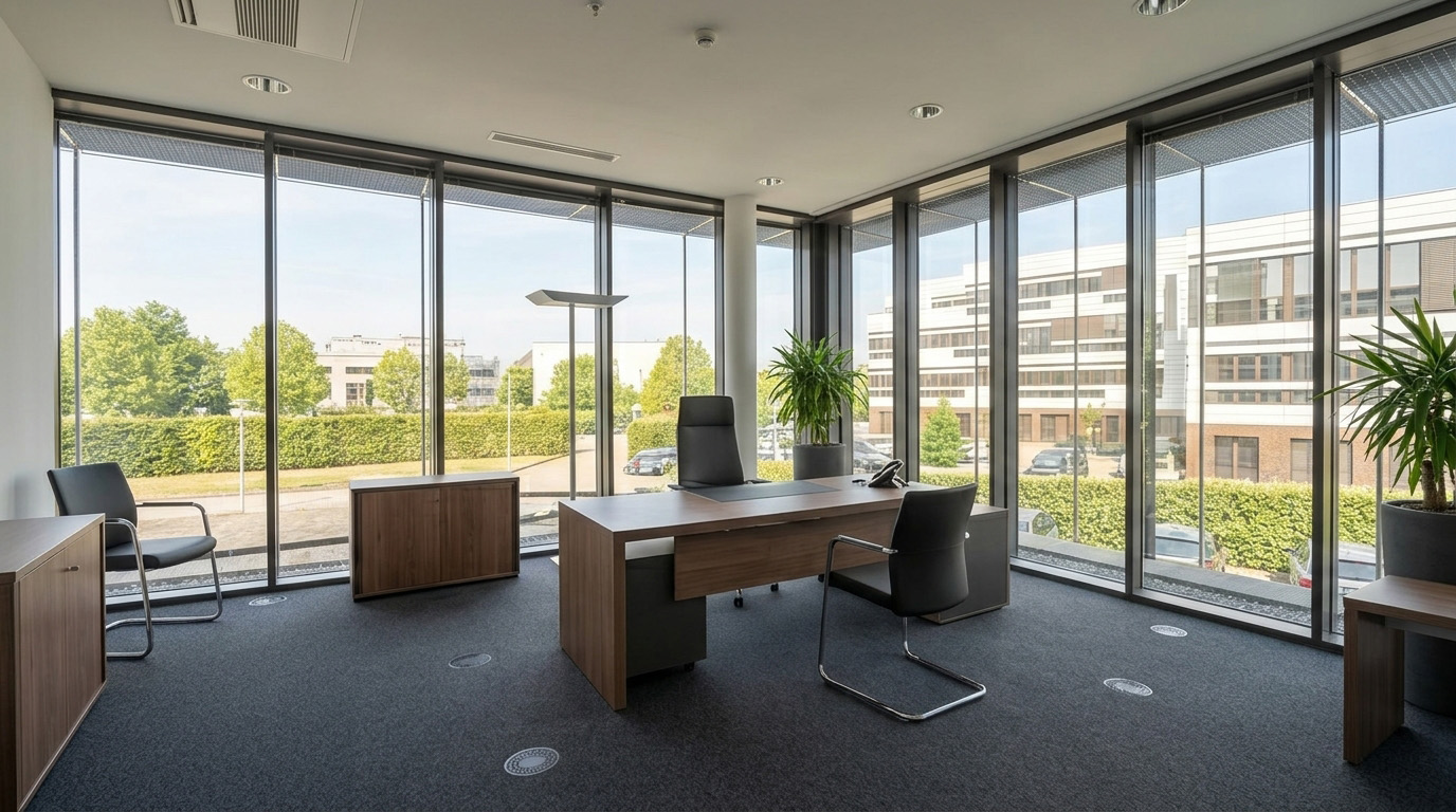 Büroansicht im Gebäude