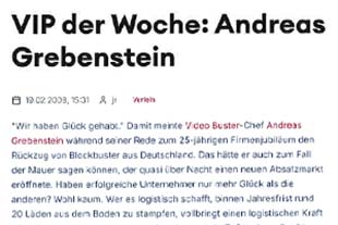 VIP der Woche: Andreas Grebenstein