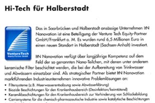 Beteiligung der Venture Tech Equity-Partner GmbH