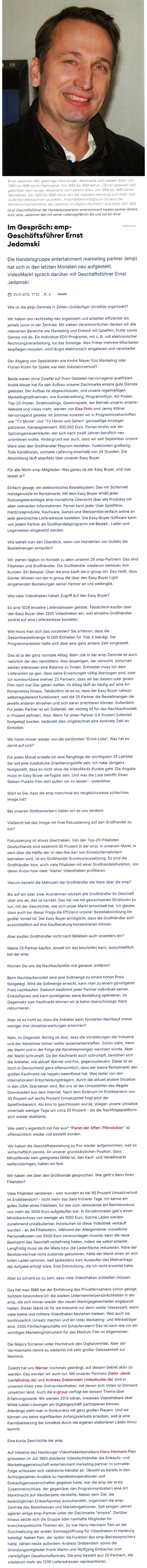 Im Gespräch-emp Geschäftsführer Ernst Jedamski